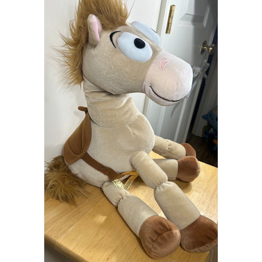 Disney Parks Bullseye Plush Toy Story Kids Large Tan Horse Woody's Roundup Pixar - Picture 3 of 12